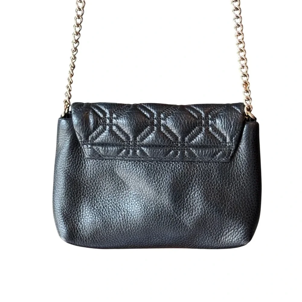 Kate Spade Black Quilted Leather Crossbody Bag Chain Strap Purse